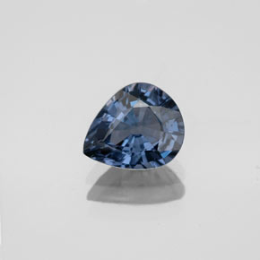 Spinelle bleue naturelle en forme de poire, 1,49 ct, VVS