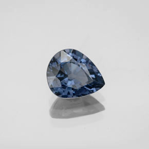 Spinelle bleue naturelle en forme de poire, 1,49 ct, VVS