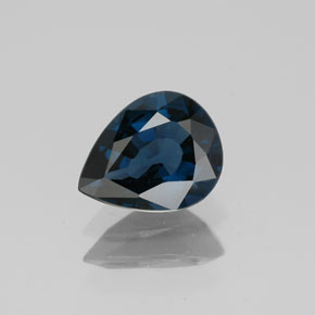 Spinelle bleue naturelle en forme de poire, 1,17 ct, VVS