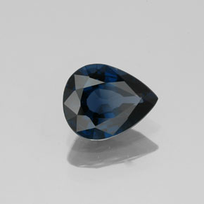 Spinelle bleue naturelle en forme de poire, 1,17 ct, VVS