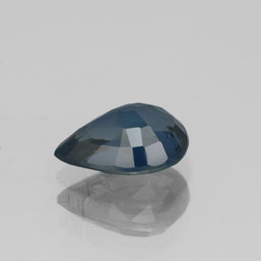 Spinelle bleue naturelle en forme de poire, 1,38 ct, VVS