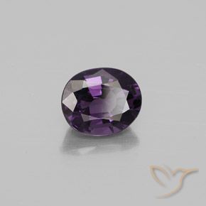 Spinelle Violet foncé naturelle ovale, 1.10 ct, VVS-VS