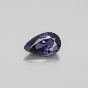 Spinelle bleue naturelle en forme de poire, 1,36 ct, VVS
