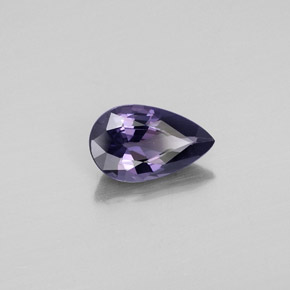 Spinelle bleue naturelle en forme de poire, 1,36 ct, VVS