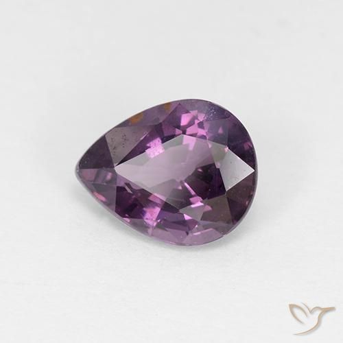 Spinelle Violet foncé naturelle En forme de poire, 1.17 ct, VS-SI