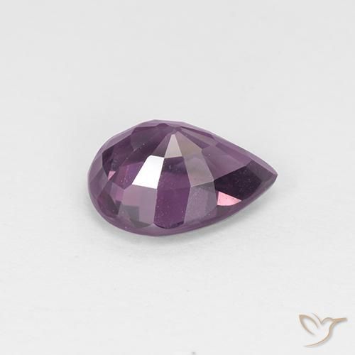 Spinelle Violet foncé naturelle En forme de poire, 1.17 ct, VS-SI