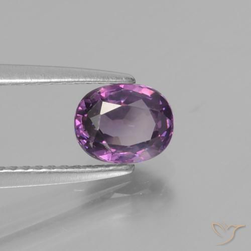 Spinelle Raisin rosâtre naturelle ovale, 1.16 ct, VS