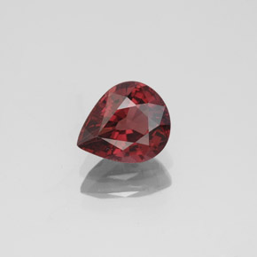 Spinelle rouge naturelle en forme de poire, 1,33 ct, VVS-VS