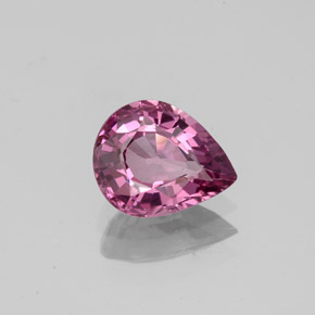 Spinelle rose naturelle en forme de poire, 1,20 ct, VS