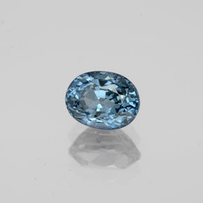Spinelle bleue naturelle coupe ovale, 1,20 ct, VVS