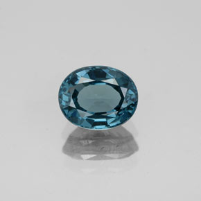 Spinelle bleue naturelle coupe ovale, 1,37 ct, VVS-VS