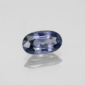 Spinelle bleue naturelle coupe ovale, 1,28 ct, VVS