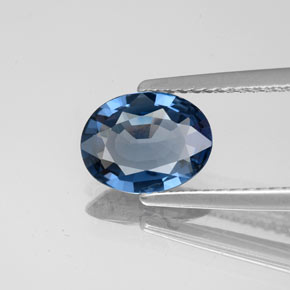 Spinelle bleue naturelle coupe ovale, 1,22 ct, VS