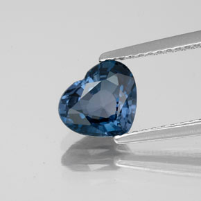 Spinelle bleue naturelle forme de coeur, 1,42 ct, VVS-VS
