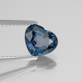 Spinelle bleue naturelle forme de coeur, 1,42 ct, VVS-VS