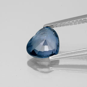 Spinelle bleue naturelle forme de coeur, 1,42 ct, VVS-VS