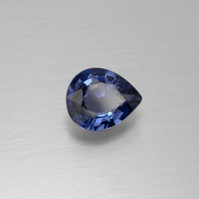 Spinelle bleue naturelle en forme de poire, 1,04 ct, VVS-VS