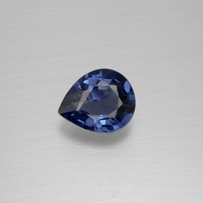Spinelle bleue naturelle en forme de poire, 1,04 ct, VVS-VS