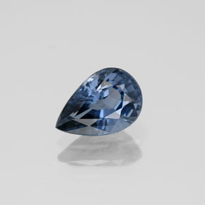 Spinelle bleue naturelle en forme de poire, 1,29 ct, VS