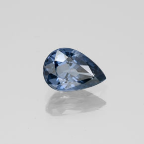 Spinelle bleue naturelle en forme de poire, 1,29 ct, VS