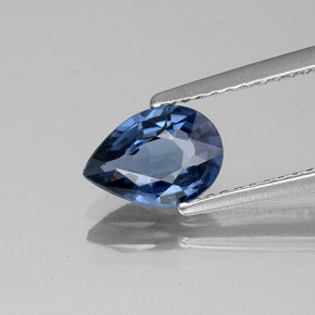 Spinelle bleue naturelle en forme de poire, 1,19 ct, VS