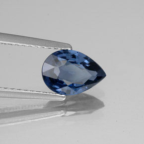 Spinelle bleue naturelle en forme de poire, 1,19 ct, VS