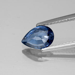 Spinelle bleue naturelle en forme de poire, 1,19 ct, VS