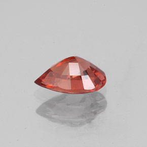 Spinelle rouge naturelle en forme de poire, 0,98 ct, VS
