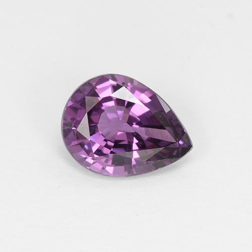 Spinelle pourpre naturelle en forme de poire, 1,02 ct, VS