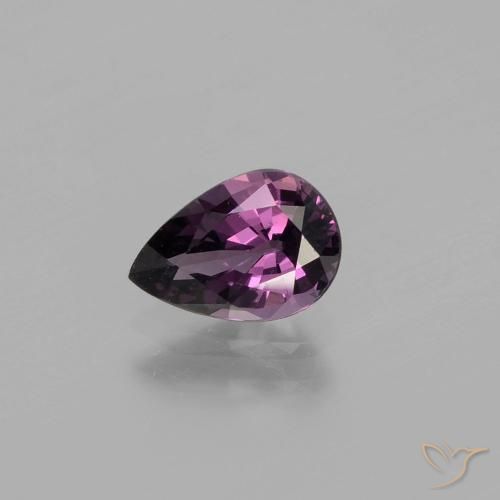 Spinelle pourpre naturelle en forme de poire, 1,00 ct, VVS