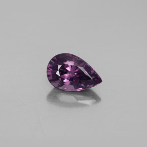 Spinelle pourpre naturelle en forme de poire, 1,28 ct, VVS