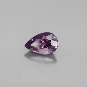 Spinelle pourpre naturelle en forme de poire, 1,28 ct, VVS