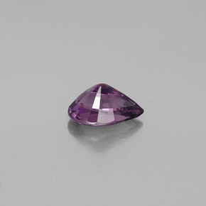 Spinelle pourpre naturelle en forme de poire, 1,28 ct, VVS
