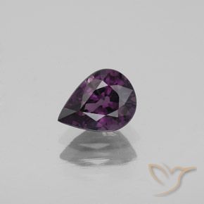 Spinelle Violet foncé naturelle En forme de poire, 1.07 ct, VVS-VS