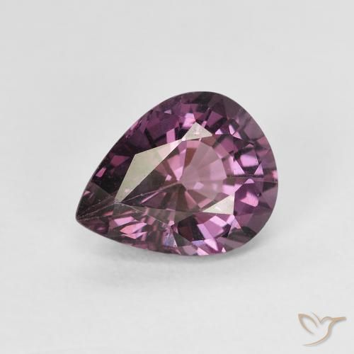 Spinelle Pourpre moyen naturelle En forme de poire, 1.51 ct, VVS-VS