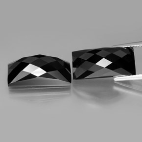 Achetez naturel 25,25ct noir spinelle gems, baguette, en provenance thaïlande chez gemselect. en stock, livraison internationale!