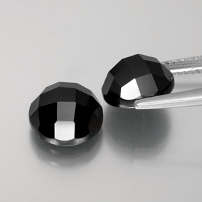 Achetez naturel 7.76ct Schorl Spinelle gems, Coupe roude, En provenance Thaïlande chez GemSelect. En stock, livraison internationale!