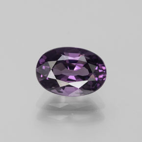 Spinelle pourpre naturelle coupe ovale, 1,48 ct, VVS
