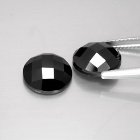 Achetez naturel 8.16ct Noire Spinelle gems, Coupe roude, En provenance Thaïlande chez GemSelect. En stock, livraison internationale!