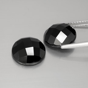 Achetez naturel 8.19ct Noire Spinelle gems, Coupe roude, En provenance Thaïlande chez GemSelect. En stock, livraison internationale!