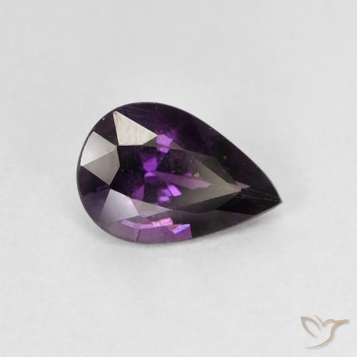 Spinelle Pourpre raisin naturelle En forme de poire, 1.08 ct, VS