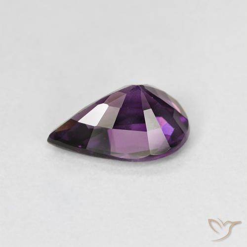 Spinelle Pourpre raisin naturelle En forme de poire, 1.08 ct, VS