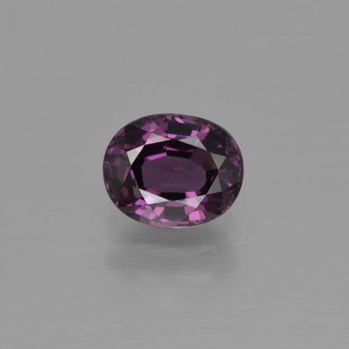 Spinelle Pourpre rouge framboise naturelle Coupe ovale, 1.29 ct, VVS