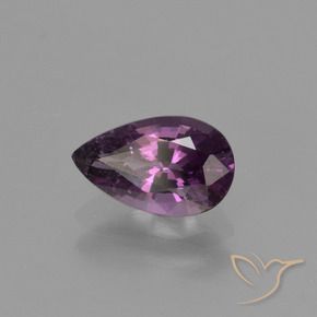 Spinelle Pourpre foncé naturelle En forme de poire, 0.87 ct, VS