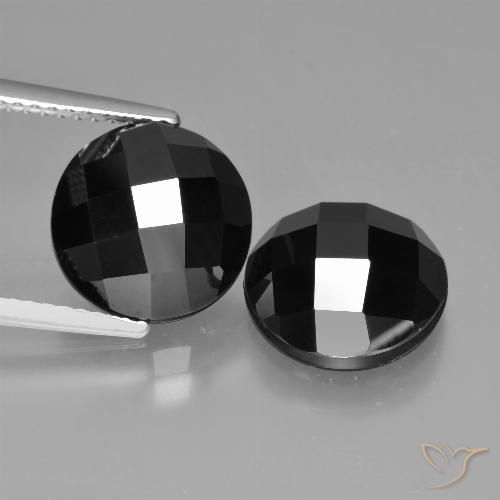 8.64ctw Naturel Noire Spinelle, Tour, Opaque, Photo A
