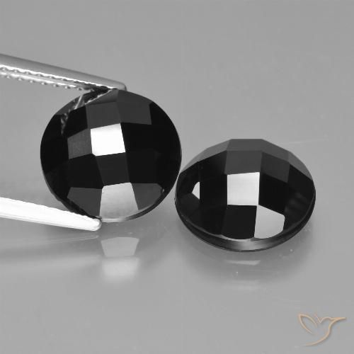 Achetez naturel 8.31ct Noire Spinelle gems, Coupe roude, En provenance Thaïlande chez GemSelect. En stock, livraison internationale!