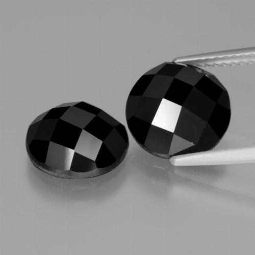 Achetez naturel 7,42ct noir spinelle gems, coupe roude, en provenance thaïlande chez gemselect. en stock, livraison internationale!