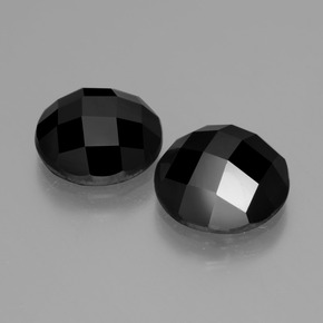 Achetez naturel 7,42ct noir spinelle gems, coupe roude, en provenance thaïlande chez gemselect. en stock, livraison internationale!