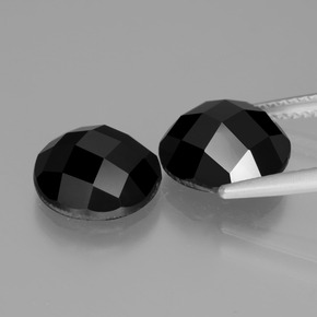 Achetez naturel 7,42ct noir spinelle gems, coupe roude, en provenance thaïlande chez gemselect. en stock, livraison internationale!