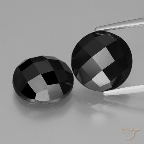 8.93ctw Naturel Noire Spinelle, Tour, Opaque, Photo A